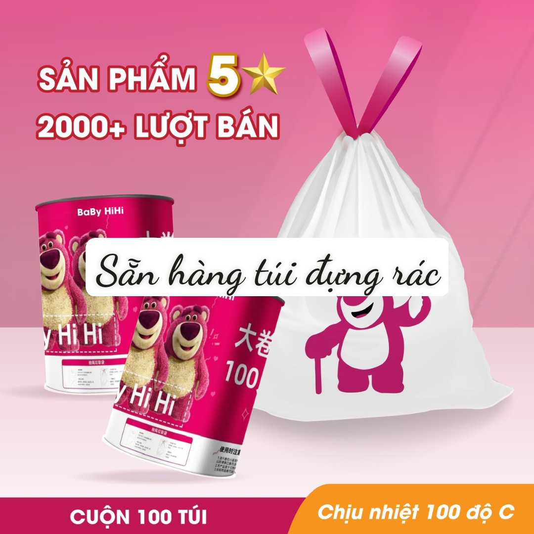 Túi rác sinh học siêu dai, có quay nội địa Minaier (1 bịch 100 túi)