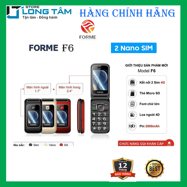 Điện Thoại Forme F6 4G - Hàng Chính Hãng