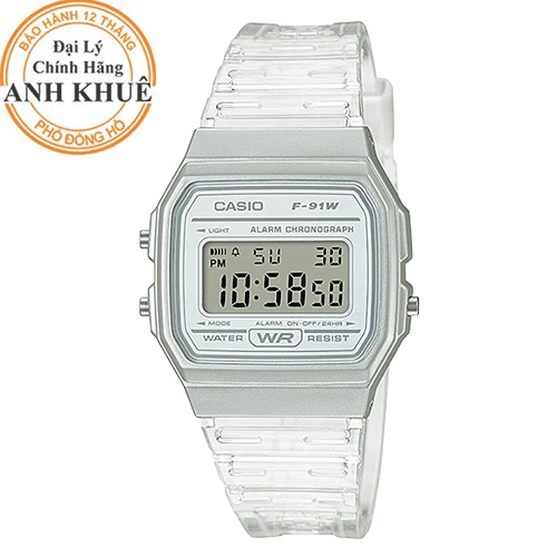 Đồng hồ unisex dây nhựa Casio F-91