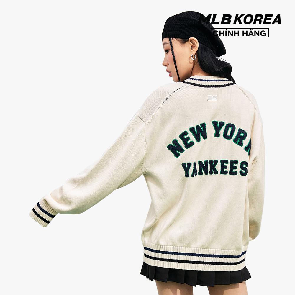 MLB - Áo sweater phom suông tay dài cổ V thời trang 3AKPV0131