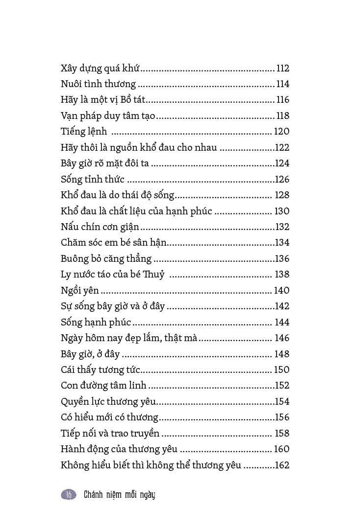 Chánh niệm mỗi ngày - Ghi chép và thực tập theo những lời dạy của Thiền sư Nhất Hạnh