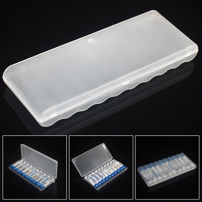 10 Khe Trắng Trong Suốt Pin Nhựa Hộp Bảo Quản Hộp Đựng Cứng Giá Đỡ Dành Cho Pin AAA/AA/18650 Người Tổ Chức Phụ Kiện