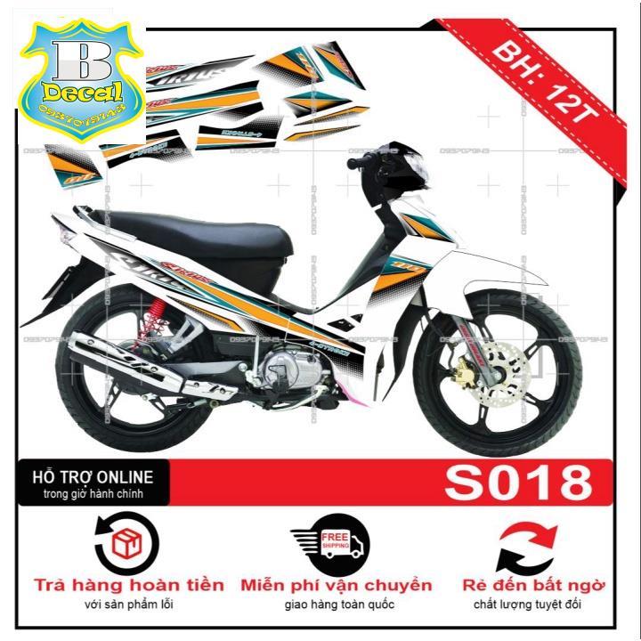 Tem rời dành cho sirius dán xe trắng S018