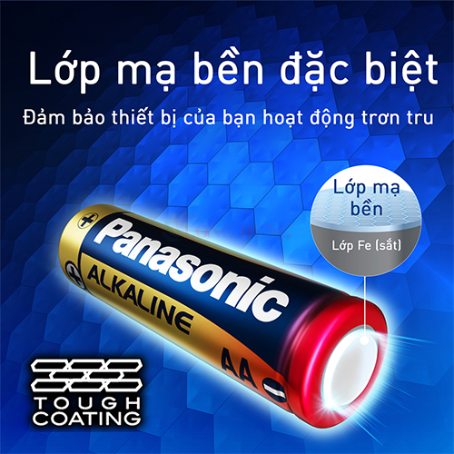 Vỉ Pin kiềm Panasonic Alkaline AAA LR03T (2 viên/4 viên/10 viên) - Hàng chính hãng