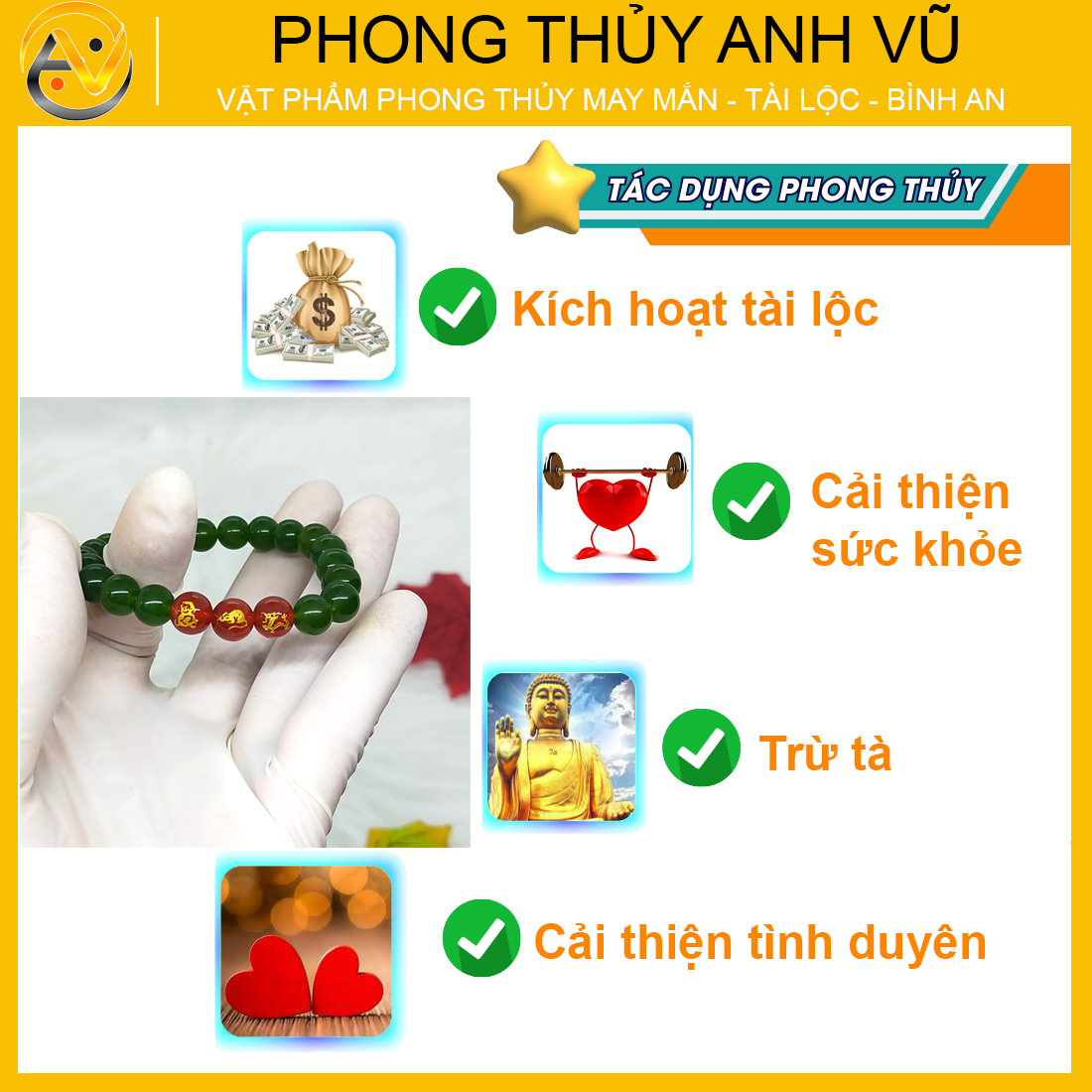 Vòng tay 12 con giáp tam hợp thân tý thìn đã khai quang - chất liệu mã não xanh tự nhiên - size 8 10ly - may mắn tài lộc - Vòng Tam Hợp Anh Vũ