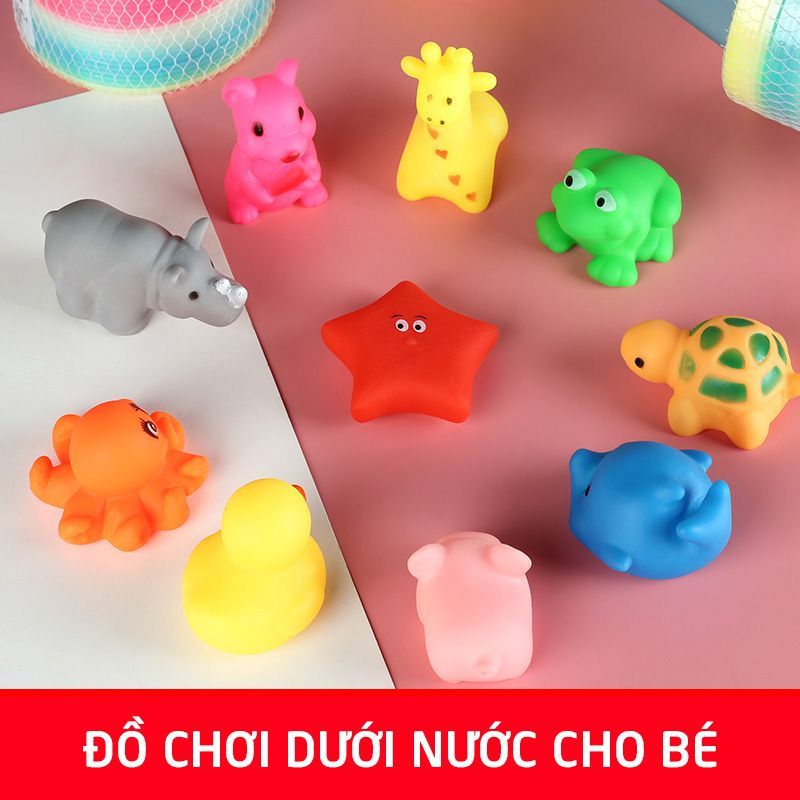 Bộ 5 đồ chơi dưới nước cho bé hình con vật có kèn màu sắc ngẫu nhiên