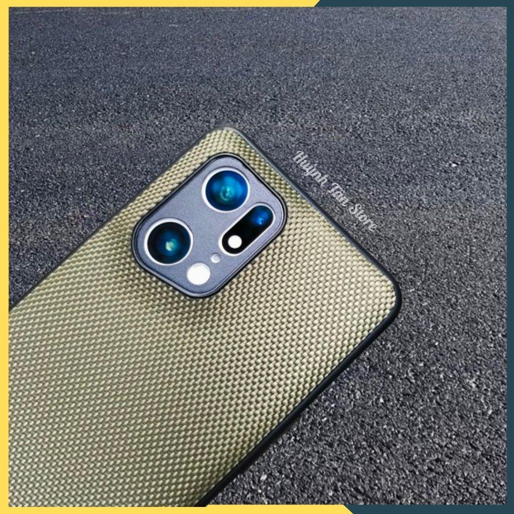 Ốp lưng find x5 pro bảo vệ camera chống vân tay nhựa dẻo vải nylon nhiều màu phụ kiện điện thoại huỳnh tân store