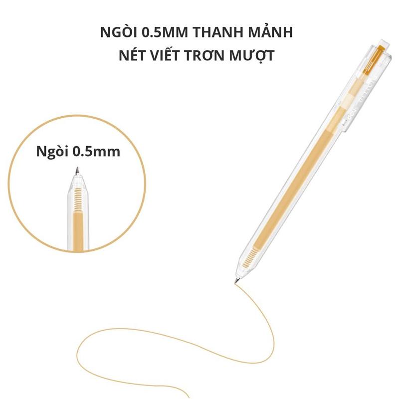 Bút Gel 0.5 mm - Deli EG118-PK - Mực Hồng