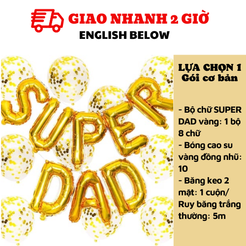 Bộ bong bóng trang trí ngày ngày của cha balloon set mfd48