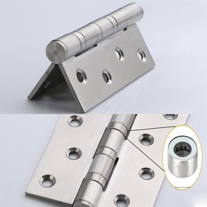 BẢN LỀ LÁ PHẲNG BLL-4X3X2.0 BẰNG INOX 304, DÀY 1.2MM CHO CỬA GỖ