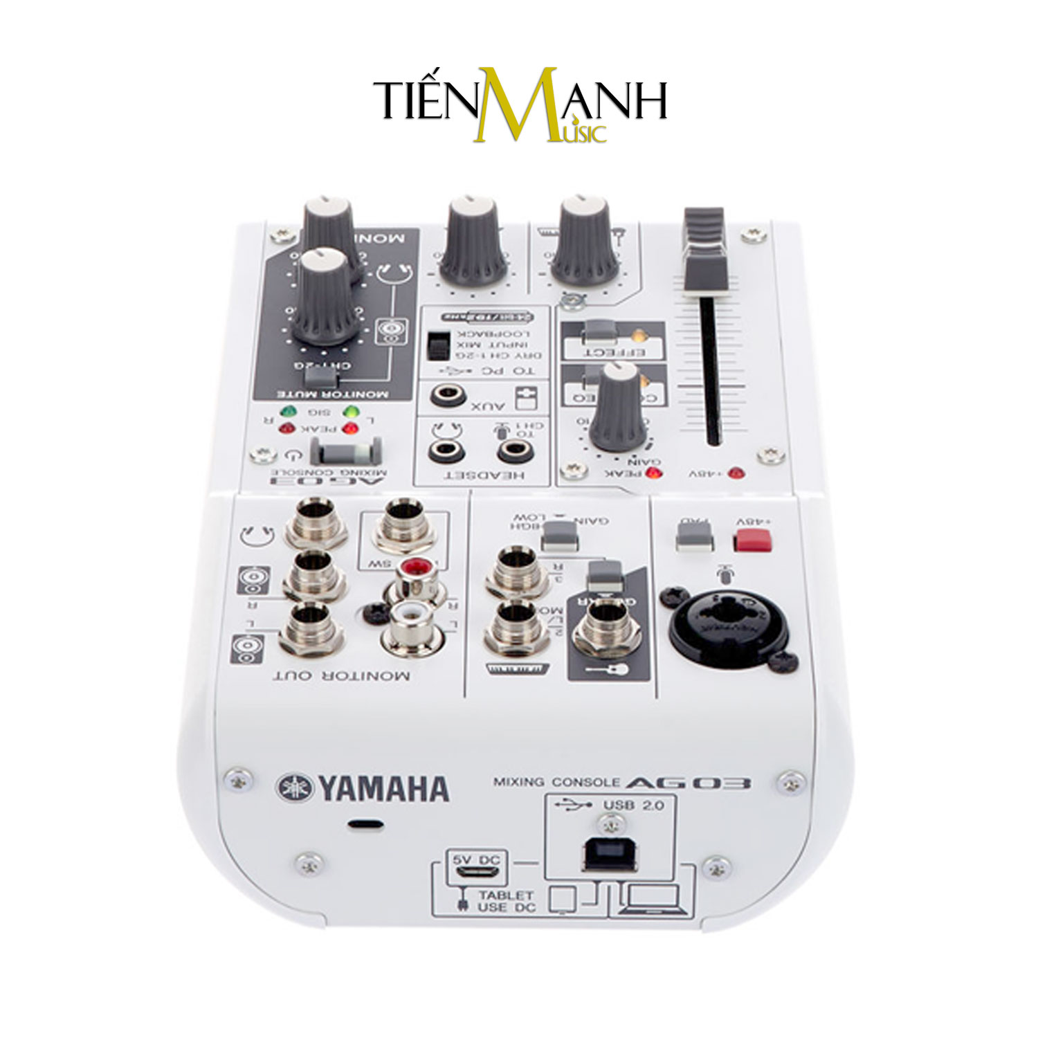 Yamaha AG03 Soundcard kiêm Bàn Trộn Mixer Interface Compact Stereo Mixing Console AG3 Phòng Thu Studio Mix Hàng Chính Hãng - Kèm Móng Gẩy DreamMaker