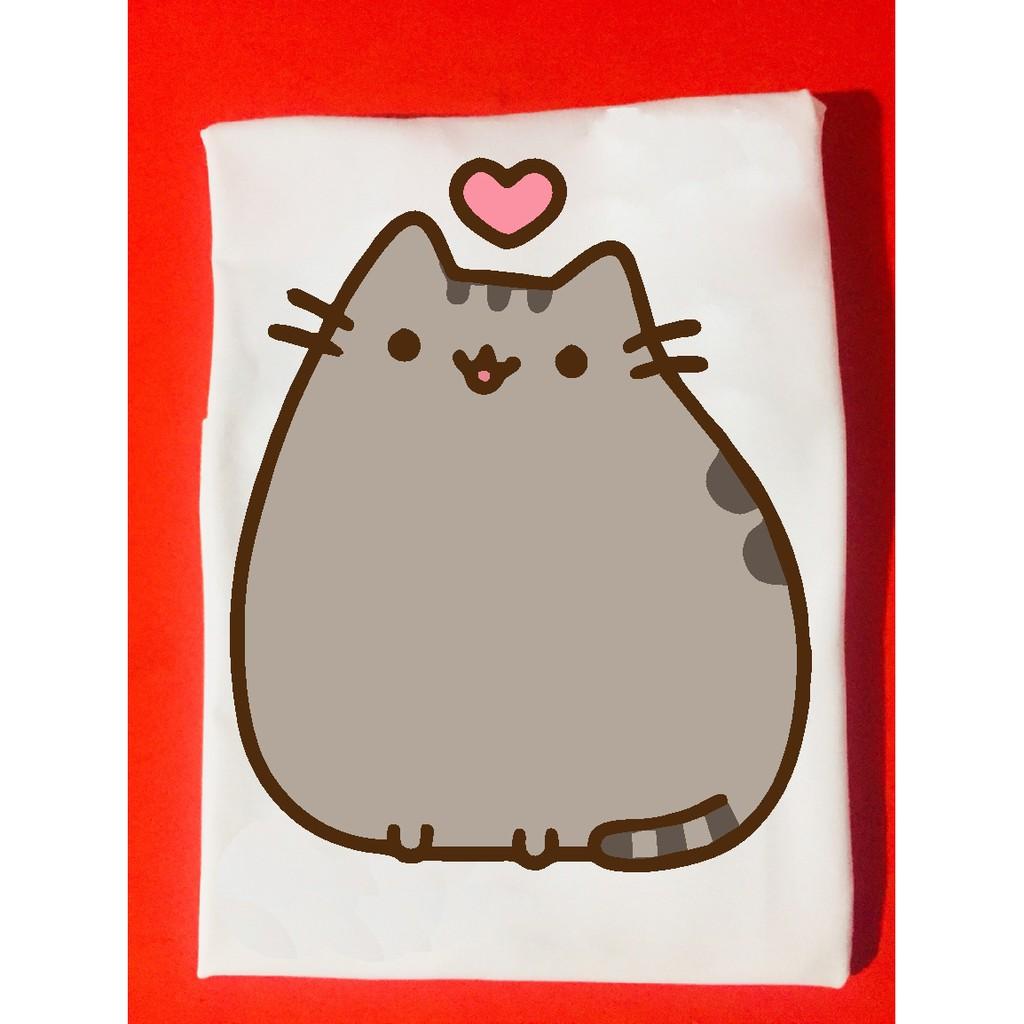 Áo thun mèo đen pusheen kawii MD12, phông, icoi biểu cảm,