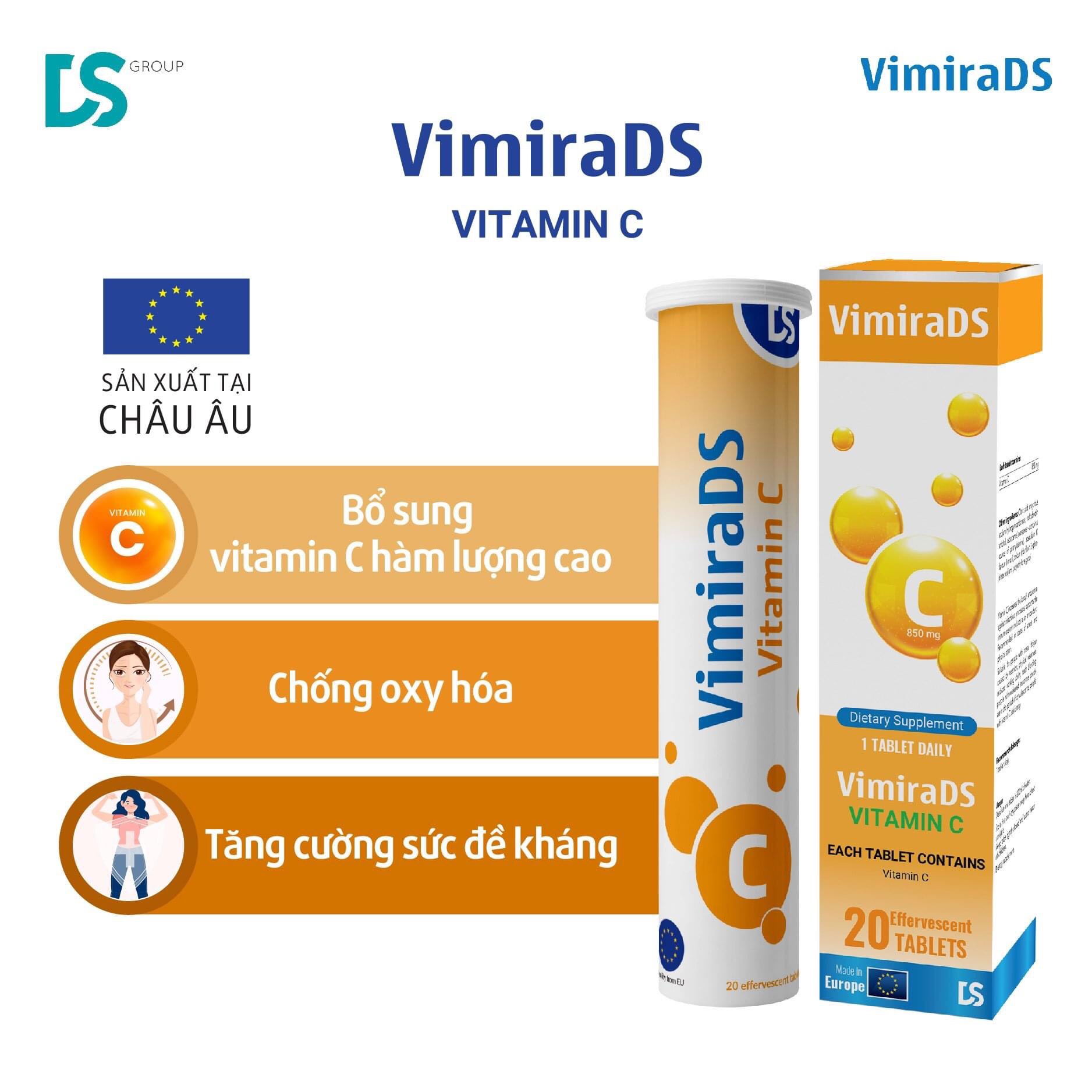 Combo Viên sủi VimiraDS Multivitamin và Vitamin C