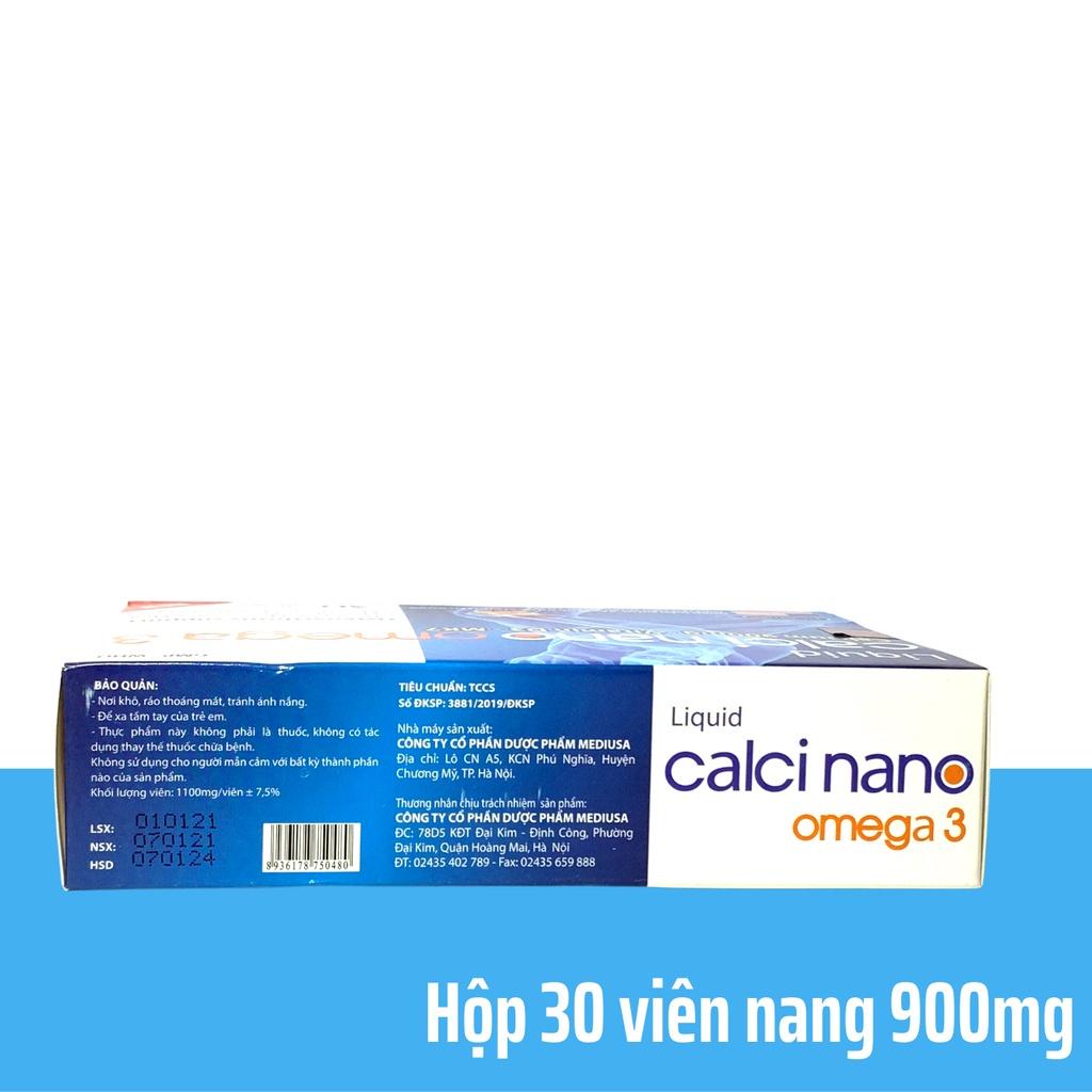 Liquid Calci nano omega 3 phòng ngừa loãng sương, phát triền chiều cao - Hộp 30 Viên