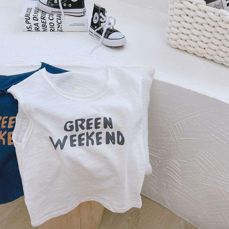 Quần áo hè bé trai, Áo ba lỗ sát nách GREEN Week cho bé chất cotton cực mát - SUMO KIDS