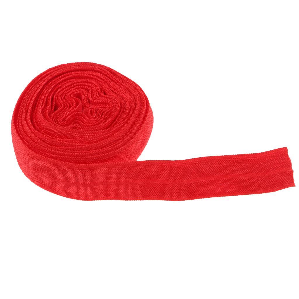2pcs 2.7m 15mm Stretch Elastic Spandex Satin Band Lace Dress DIY Sewing Trim