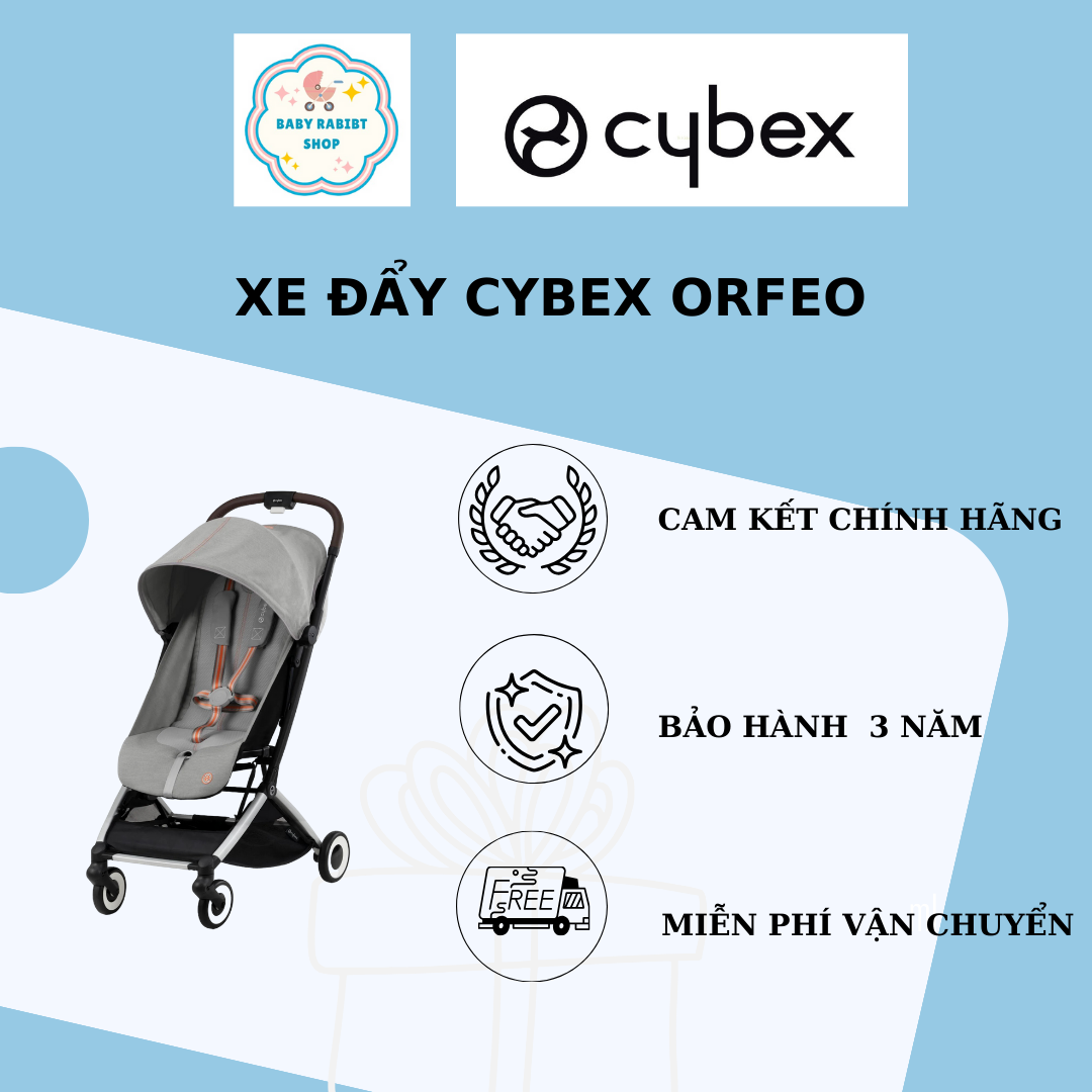 Xe đẩy du lịch gấp gọn Cybex Orfeo dùng cho bé từ sơ sinh đến 30KG tặng kèm Rain cover
