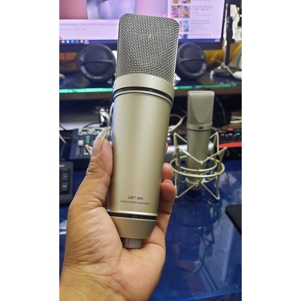 Micro Thu Âm Livestream karaoke MA87 Cực Nhạy bắt âm tốt micro hút siêu nhẹ bảo hành 12 tháng