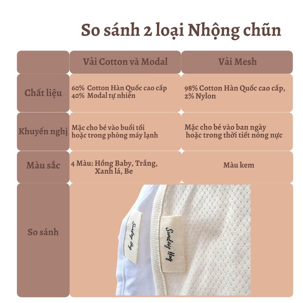 Nhộng chũn/Nhộng lưới Sunday Hug CAO CẤP giảm giật mình, giúp bé ngủ ngon, ít quấy khóc