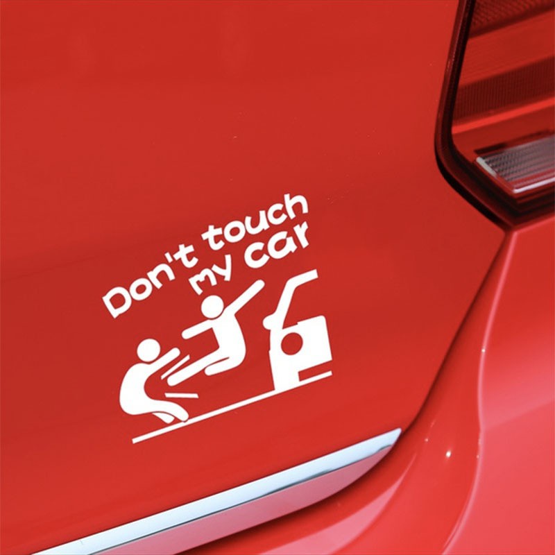 Tem dán ô tô xe máy vui nhộn Don't Touch My Car