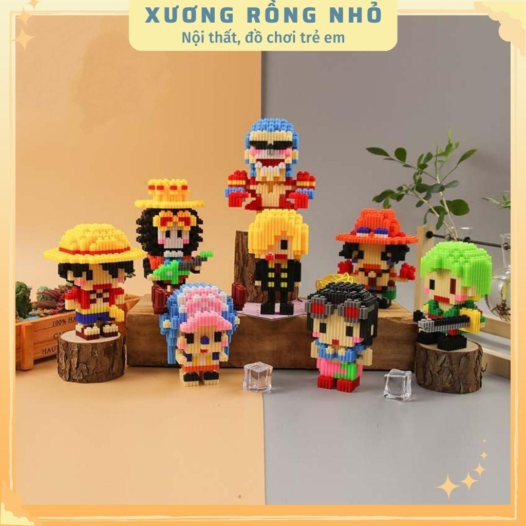 Mô hình Đồ chơi Lắp ráp One Piece Vua Hải Tặc Luffy, Zoro, Ace, Brook, Sanji, Chopper