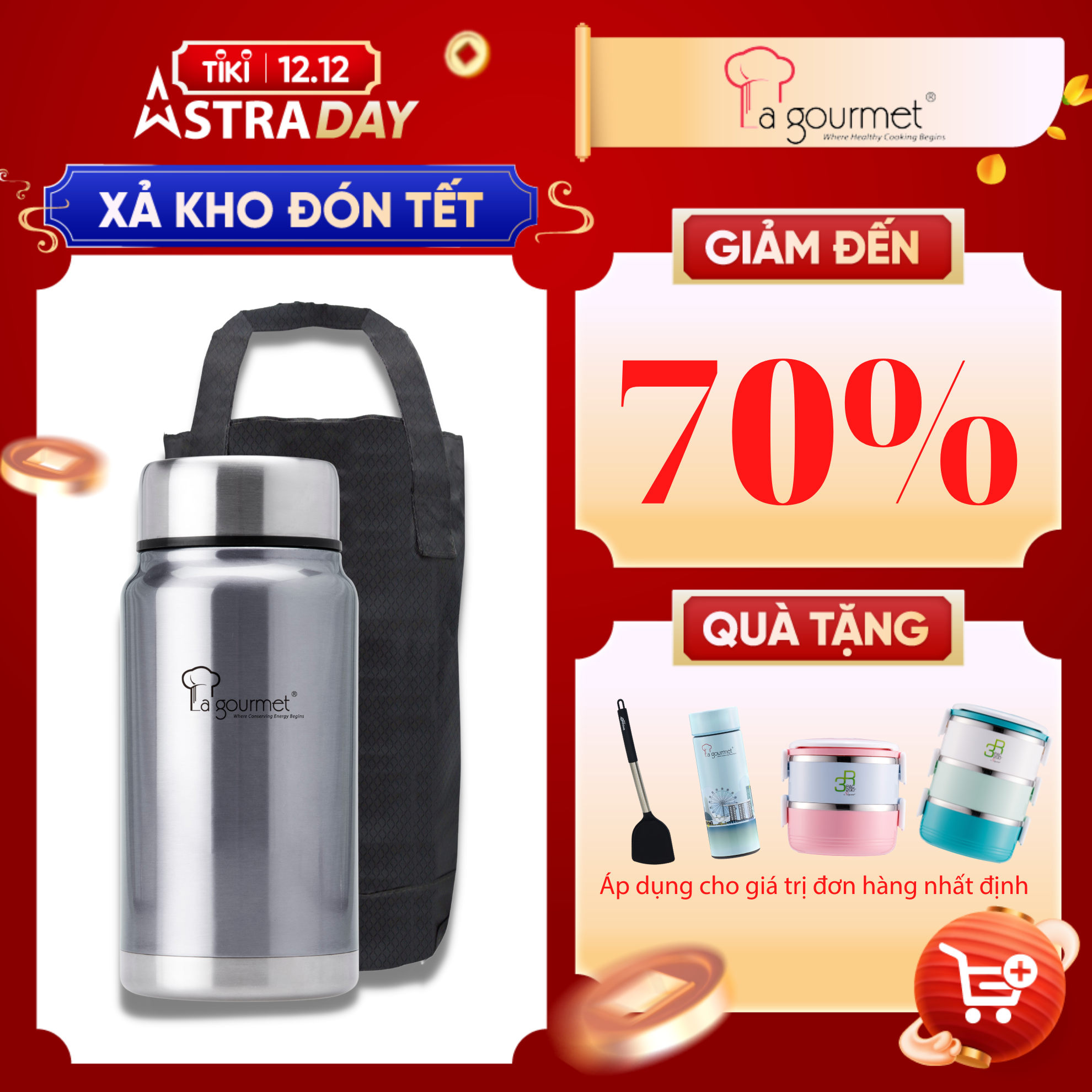 Hộp Giữ Nhiệt La Gourmet Sakura Plus (1.1L)-338679