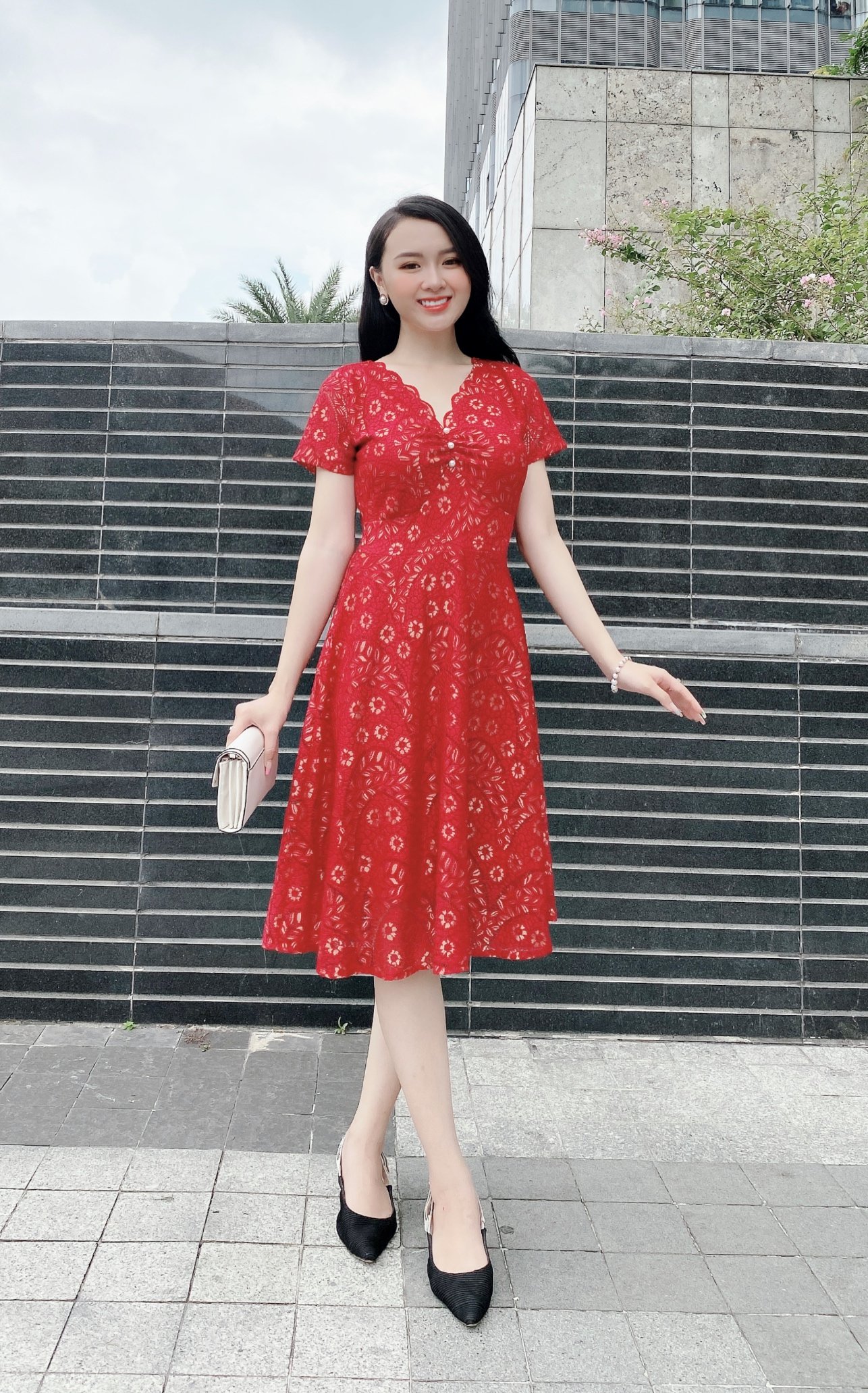 ĐẦM XÒE REN TAY CON CAO CẤP