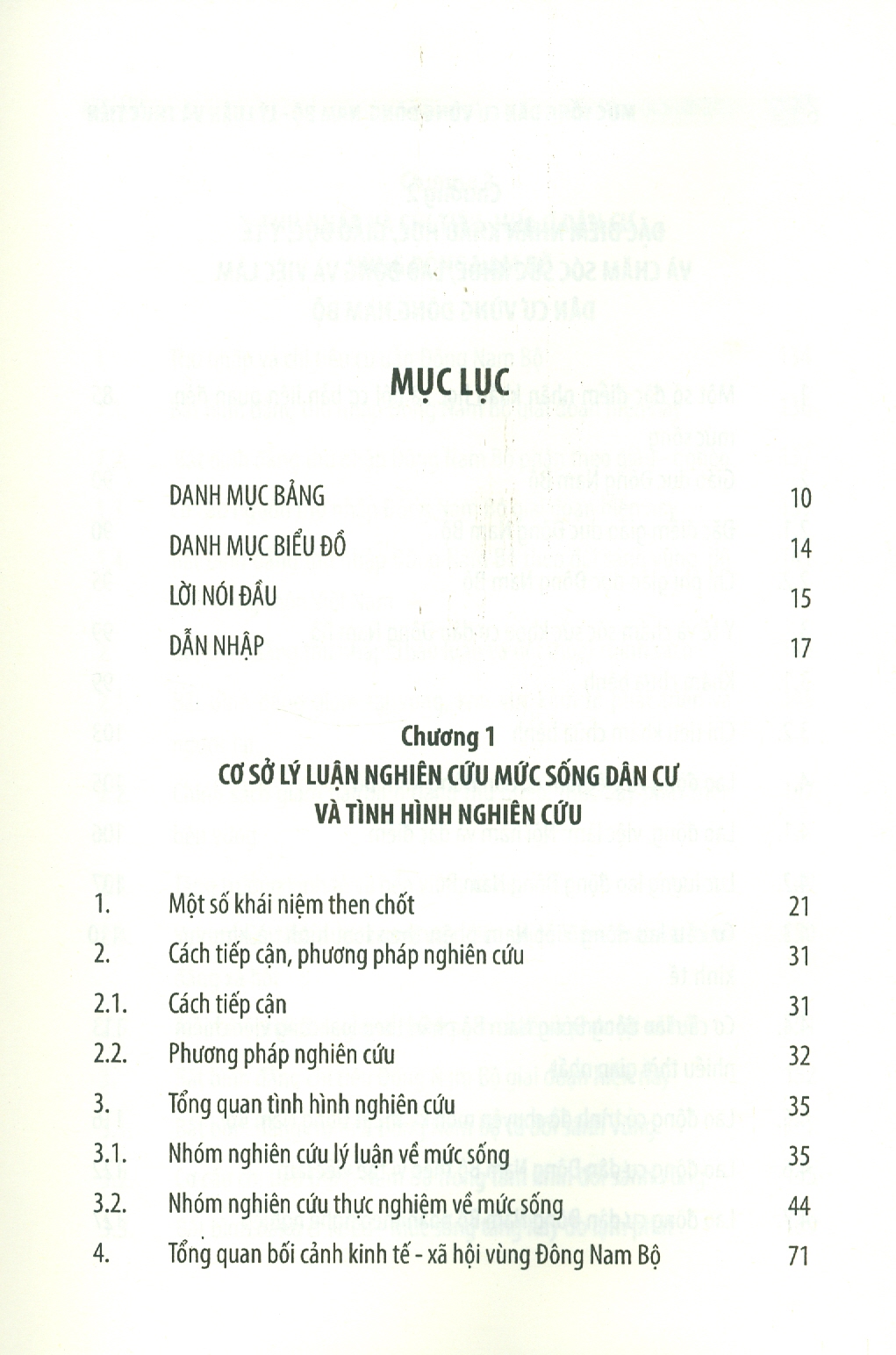 MỨC SỐNG DÂN CƯ VÙNG ĐÔNG NAM BỘ LÝ LUẬN VÀ THỰC TIỄN (Sách chuyên khảo)