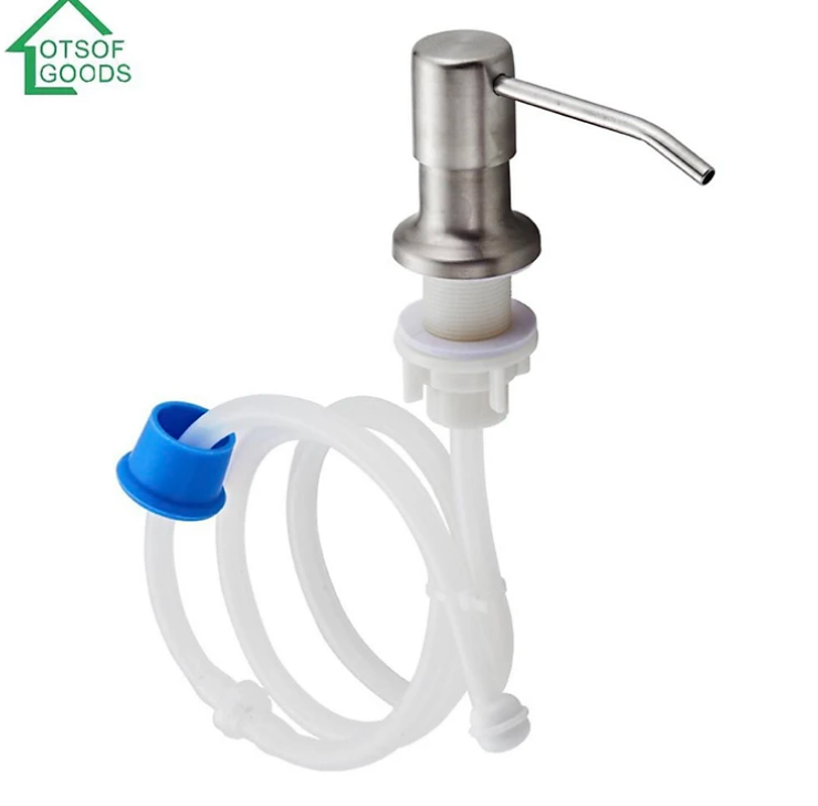 Bộ Vòi Xịt Nước Rửa Chén Inox 304 Gắn Vào Bồn Rửa Chén Có Dây Nối Dài 120cm Tới Chai Nước Rửa Chén Lớn Tiện Lợi