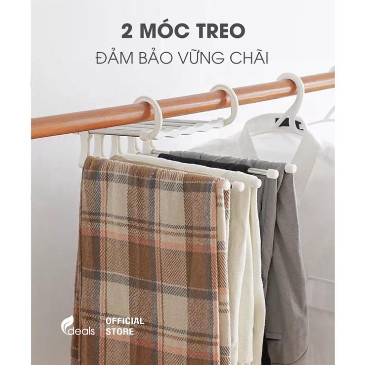 Móc Treo Quần Thông Minh 5 trong 1 ECODEALS - Cứng cáp, sang trọng, tiết kiệm diện tích tối đa