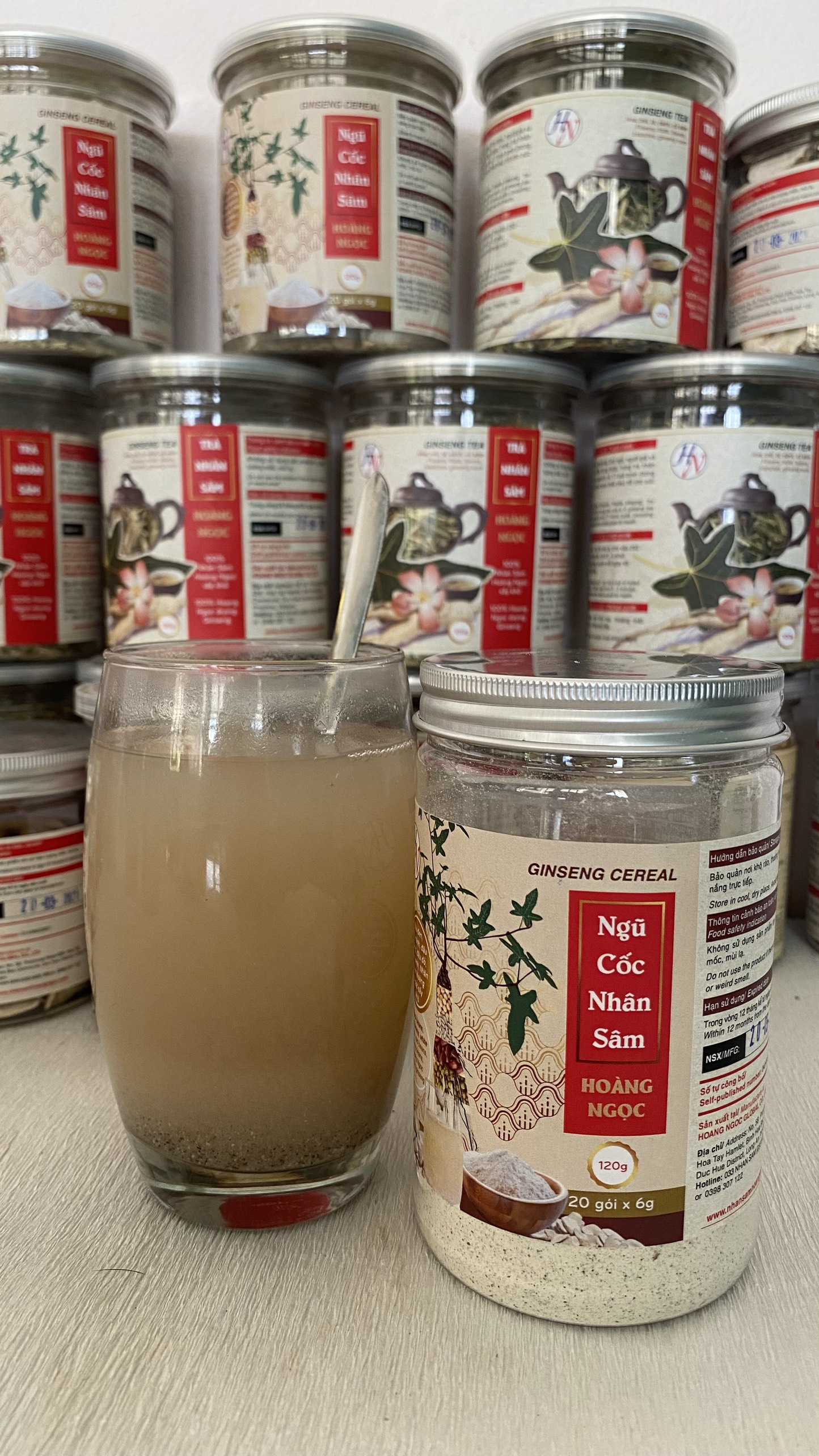 [Date xa] Ngũ cốc nhân sâm hũ 120g - Hoang Ngoc Global