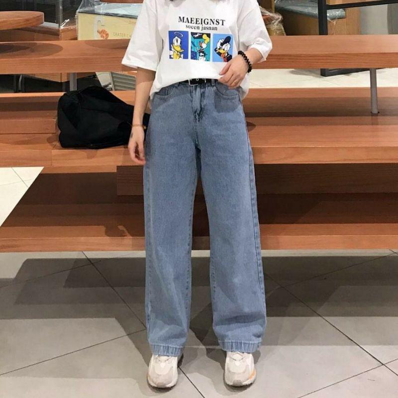 Quần Jeans ống rộng Ulzzang