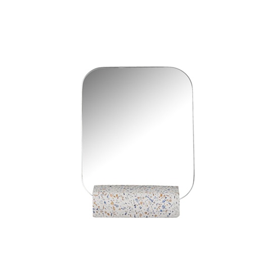 Gương để bàn Monote Terazo kèm đế giữ gương màu đá cao cấp