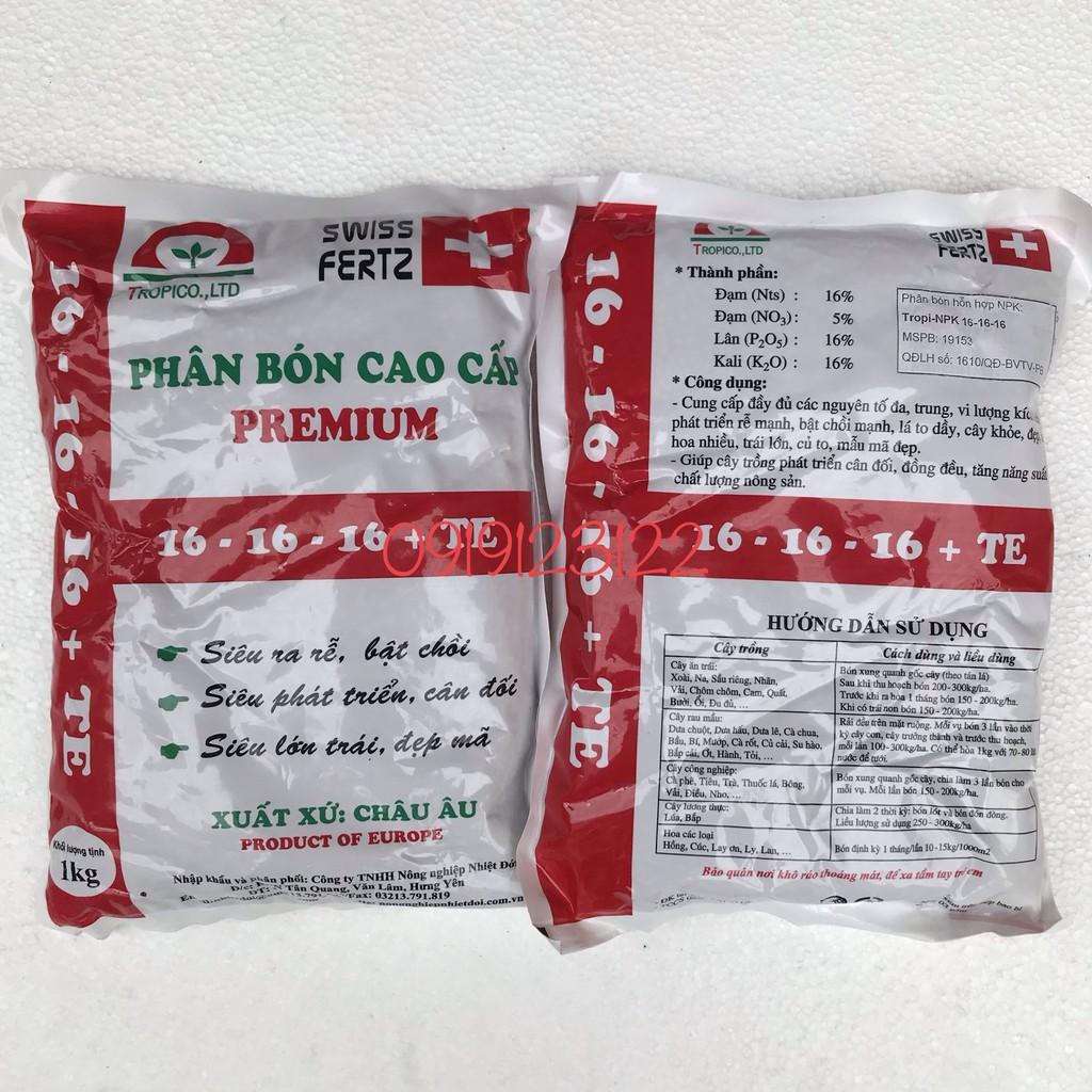 Phân bón Premium 16 -16 -16 túi 1kg