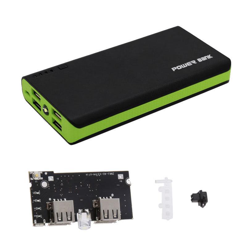 Green-Power Bank Case Kit 18650 Battery Charger Portable for Smart Phone