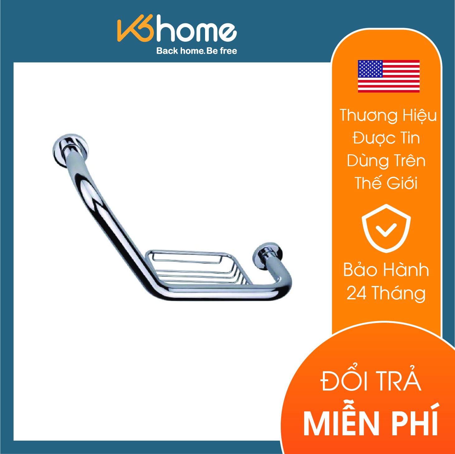 Kệ Xà Phòng Kết Hợp Thanh Tay Vịn Moen - 90002