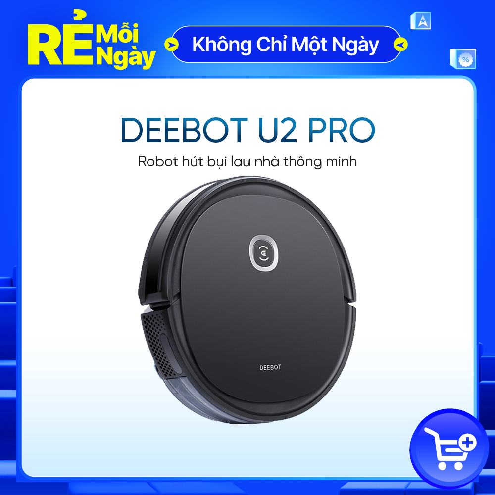 Robot hút bụi lau nhà thông minh Ecovacs Deebot OZMO U2 PRO - Hàng chính hãng - Phiên bản Quốc Tế