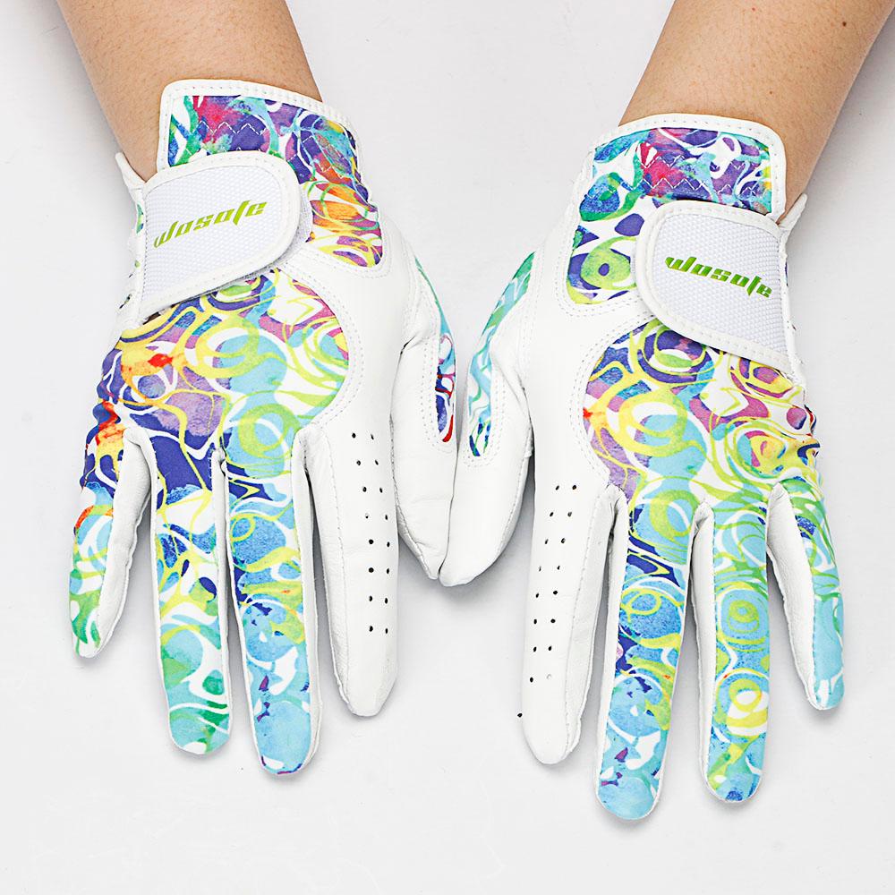 1 Đôi  Găng Tay Golf Chống Trơn Trượt Cho Nữ Tay Trái Và Tay Phải Mềm Mại Thoáng Khí Găng Tay Da Cừu Nguyên Chất Cho Nữ 18/19/20/21 Color: 21 XL