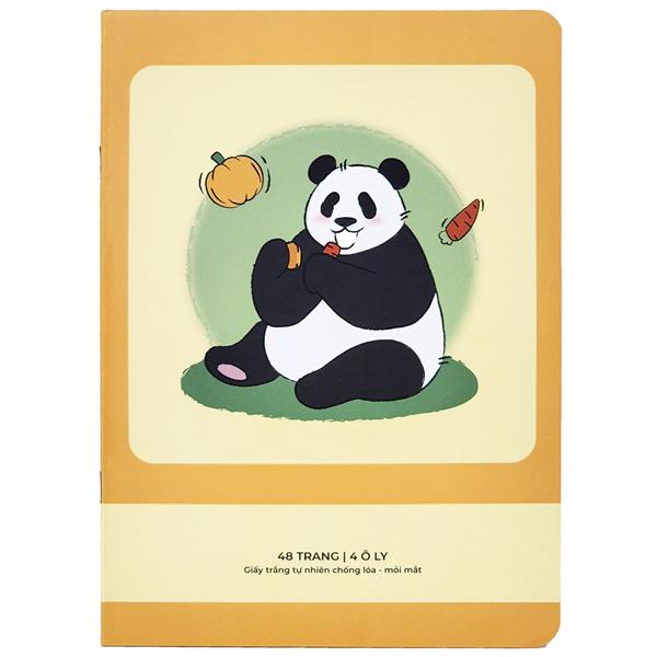 Tập Học Sinh Chống Lóa Fluffy Panda - Miền Bắc - 4 Ô Ly - 48 Trang 100gsm - The Sun 03