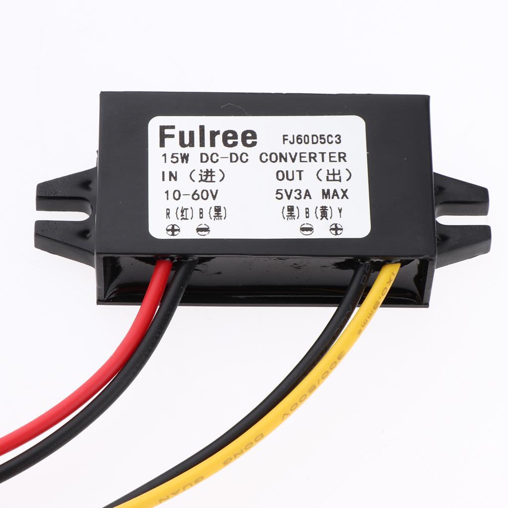 10-60V To 5V 3A 15W DC/DC Buck Converter  Car  Module