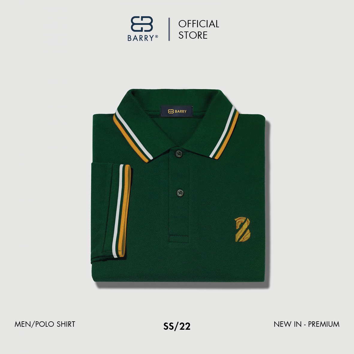 Áo Polo Nam Vải Cotton Cá Sấu Gai Cao Cấp BARRY SS22 - PM126