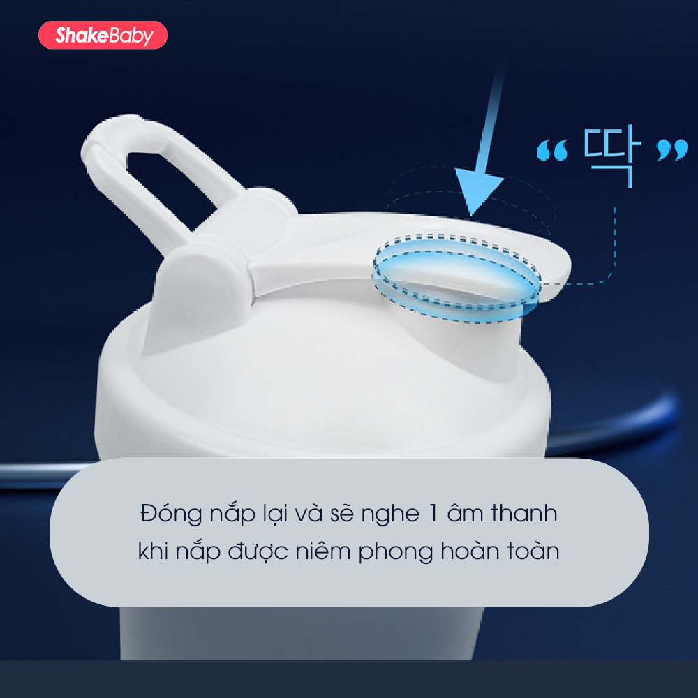 [CHÍNH HÃNG] Bình Lắc Thể Thao Shake Baby Bottle 600ml Tiện Lợi