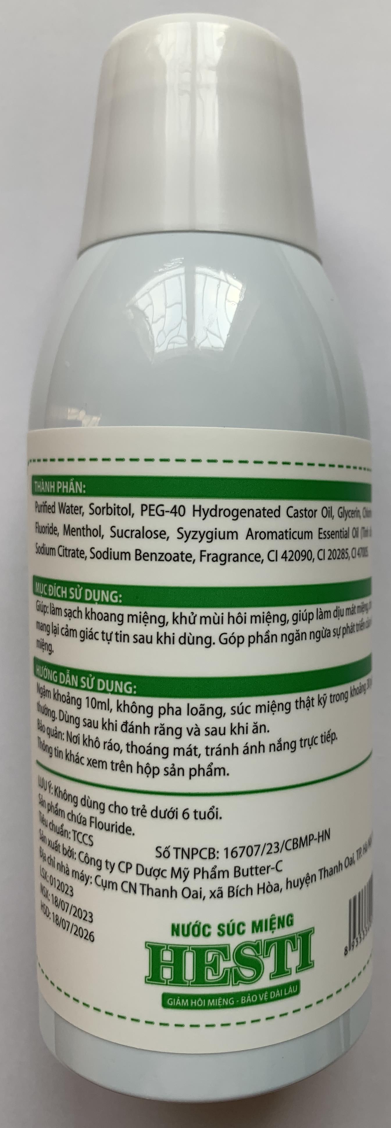 Nước súc miệng HESTI, ngăn ngừa bệnh răng miệng và hơi thở thơm tho