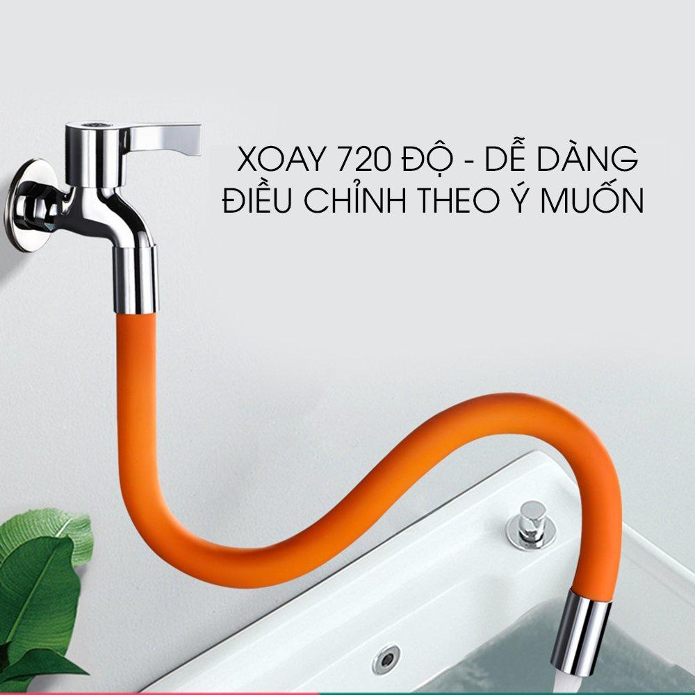 Ống nối dài vòi nước 30cm quay 720 độ ,đầu nối dài vòi nước