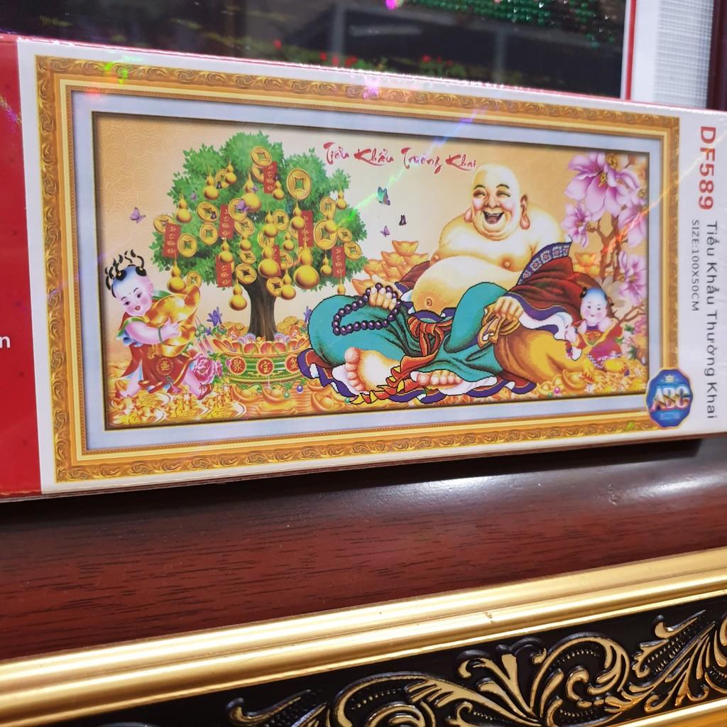 Tranh Đính Đá PHẬT DI LẠC . Kích Thước: 1m x 50cm