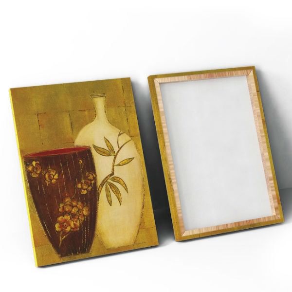 Bộ 2 Tranh Ép Gỗ MDF Treo Tường Phòng Khách Phong Cách Sơn Dầu W026