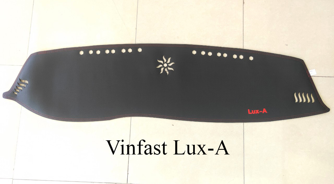 Thảm Taplo Xe Vinfast Lux A 2020-2021 loại da dày cao cấp 3 lớp chống trượt Da Carbon đen