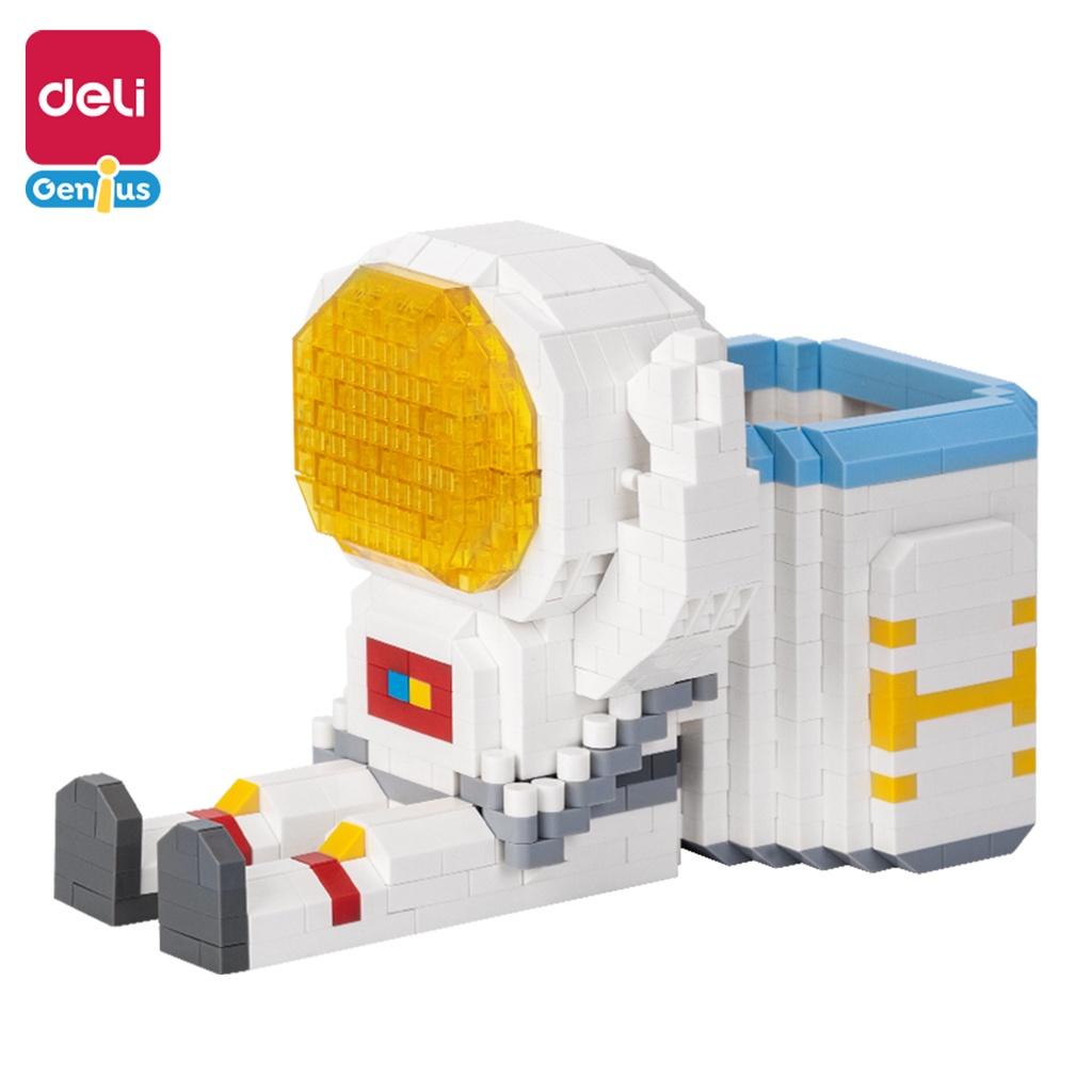 Bộ Đồ Chơi Lắp Ghép Xếp Hình Phi Hành Gia Có Đèn LED Deli - Đa Năng Làm Ống Cắm Bút Chân Đỡ Bút - Đồ Chơi Trí Tuệ Phát Triển Tư Duy, Trang Trí Góc Học Tập - 74602