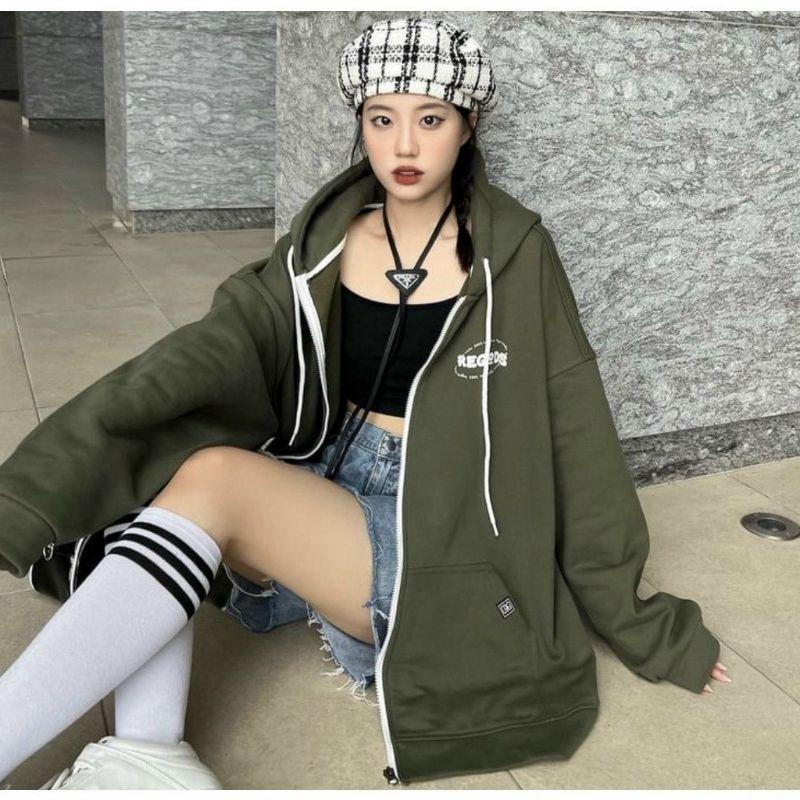 Áo hoodie mặt cười full zip unisex thời trang teen form rộng, mẫu áo khoác nỉ có mũ 2 lớp mới nhất hot trend