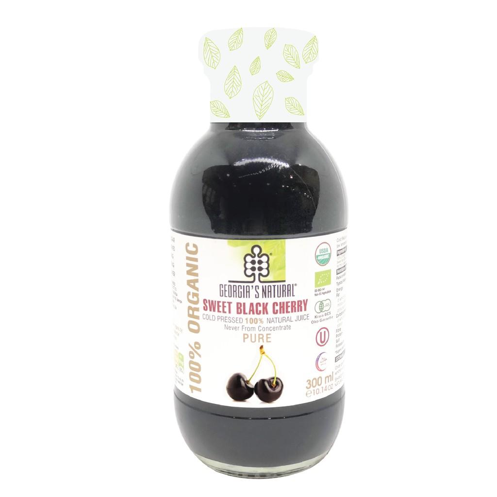 Nước Ép Trái Cây 100% Hữu Cơ Anh Đào Đen Tự Nhiên Georgia's Natural - ORGANIC Pure Sweet Black Cherry Juice - 300ml